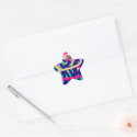 colorful 7647 abstract art star sticker