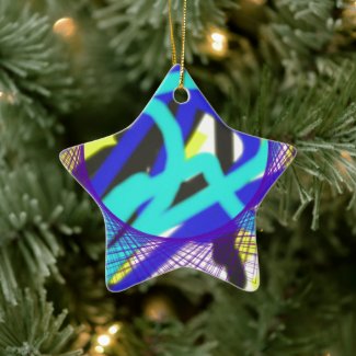 colorful 768 abstract art ceramic ornament