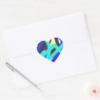 colorful 768 abstract art heart sticker