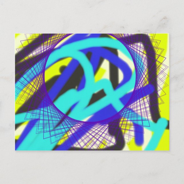 colorful 768 abstract art postcard (Front)