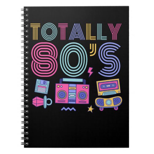 Colorful 80s Costume Party Retro Disco 1980s Notebook
