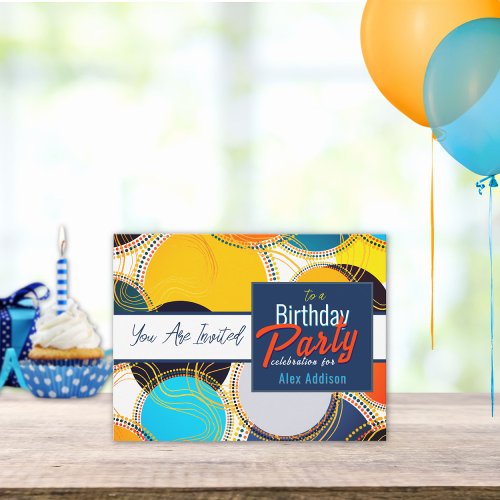 Colorful 80's Retro Birthday Party Personalize