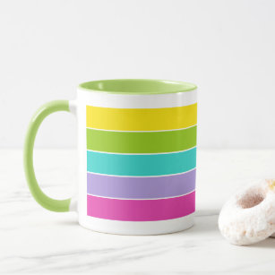 Colorful 80s Retro Stripe Mug