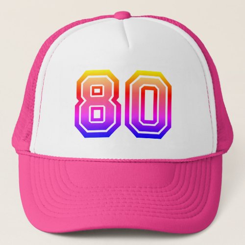 Colorful 80th Birthday Party Trucker Hat