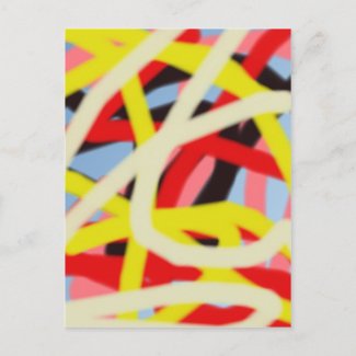 colorful 8773 abstract art postcard
