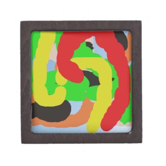 colorful 8886 abstract art keepsake box