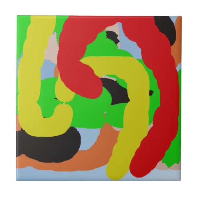 colorful 8886 abstract art tile (Front)