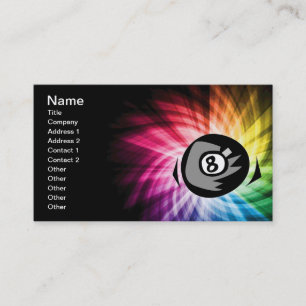 Colorful 8 ball business card
