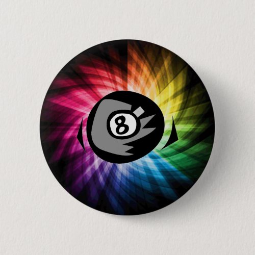 Colorful 8 ball pinback button