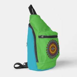 Colorful 90's Mandala - Third Eye Graphic Festival Sling Bag