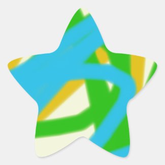 colorful 9777 abstract art star sticker