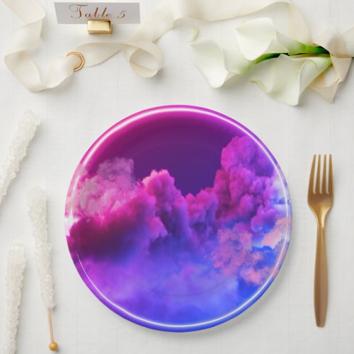 Colorful 9 Round Paper Plates to Brighten