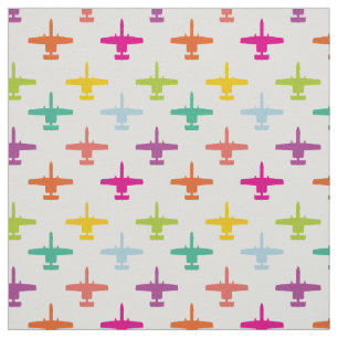 Colorful A-10 Warthog Attack Jet Pattern Candy Fabric