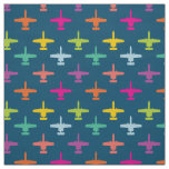 Colorful A-10 Warthog Attack Jet Pattern Candy Fabric