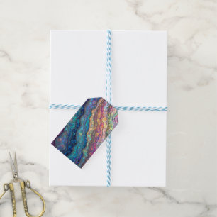 Colorful Abalone Ripples Gift Tag