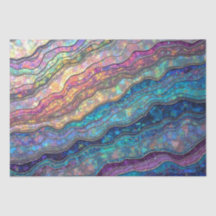 Colorful Abalone Ripples Tissue Paper