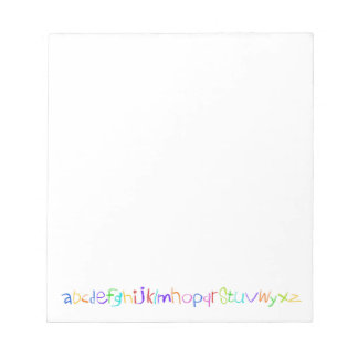 Colorful ABC Rainbow Crayons Kid's Handwriting Notepad