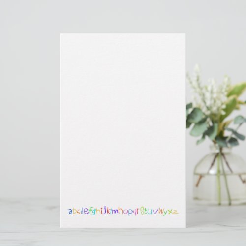 Colorful ABC Rainbow Crayons Kid's Handwriting