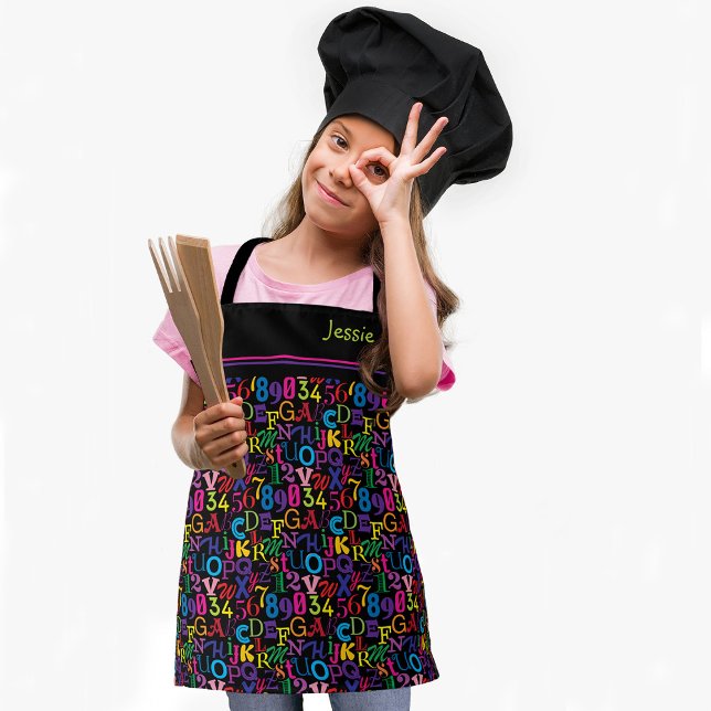 Colorful ABCs and 123s Apron (Creator Uploaded)