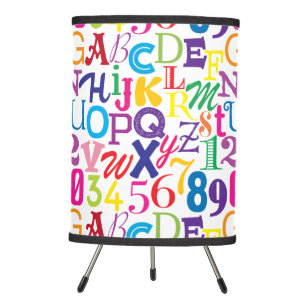 Colorful ABCs and 123s Tripod Lamp