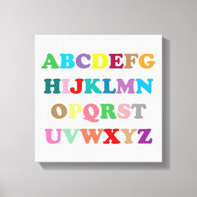 Colorful ABC's lettering Canvas Print (Front)