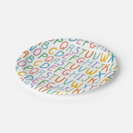 Colorful Abcs Paper Plates