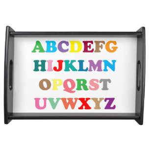 Colorful ABC's text Serving Tray