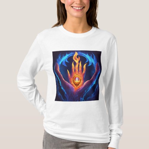 Colorful Ability Icon Printed Womens Long Sleeve  T_Shirt