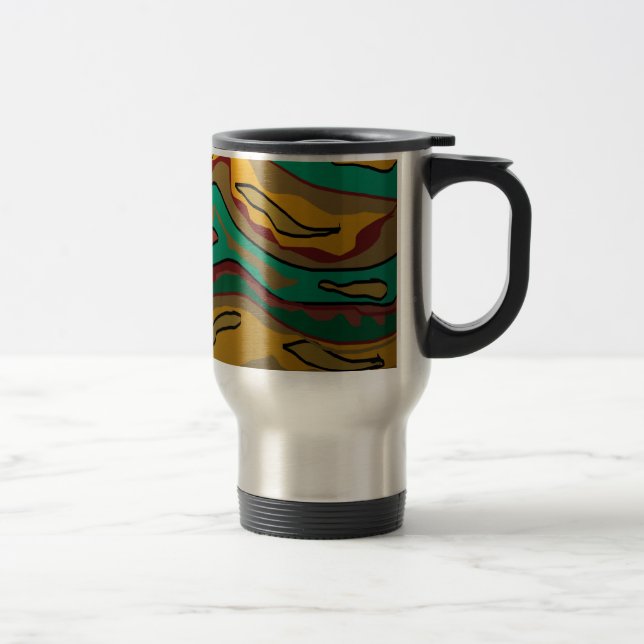 Colorful Aboriginal Inspired Design.Travel Mug (Right)