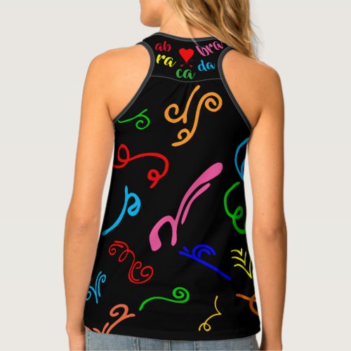 Colorful Abracadabra funny customizable Tank Top