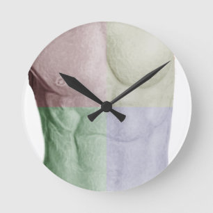 Colorful Abs Round Clock