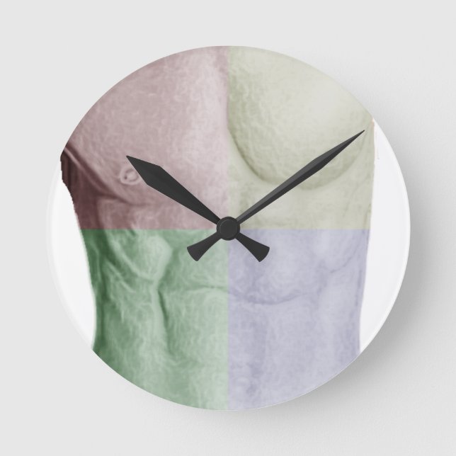 Colorful Abs Round Clock (Front)