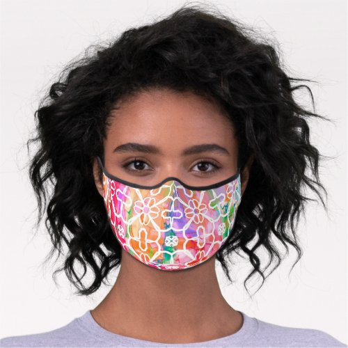 Colorful Abstract 10 Premium Face Mask