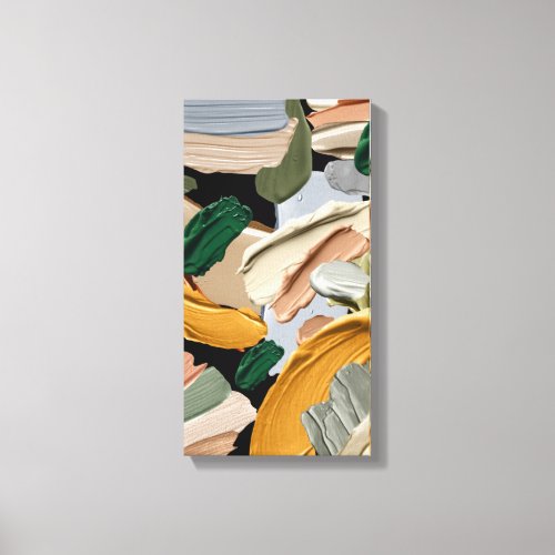 Colorful Abstract 3D Realistic brush strokes Canvas Print
