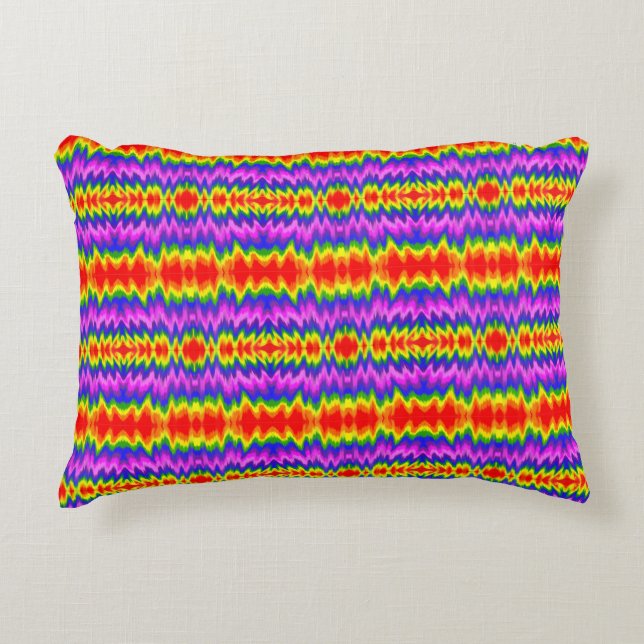 colorful abstract accent pillow (Front)