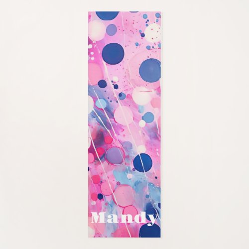colorful abstract acryl painting style with name yoga mat