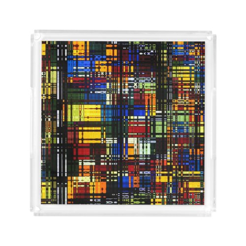 Colorful Abstract Acrylic Tray