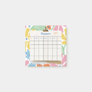 Colorful Abstract Aesthetic Monthly Planner 2025 Post-it Notes