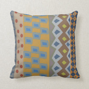 Colorful abstract African art Throw Pillow
