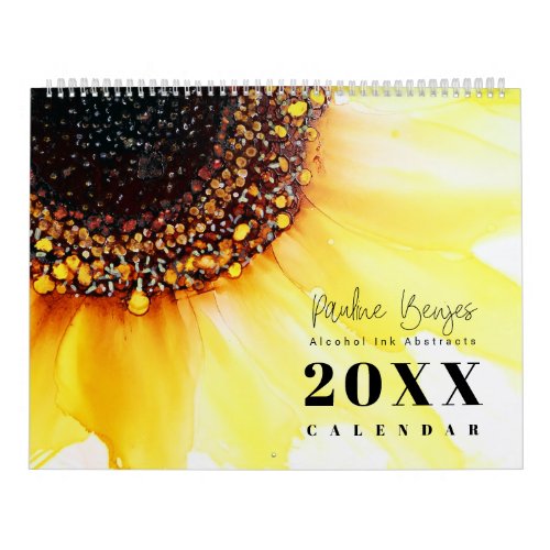 Colorful Abstract Alcohol Ink Art Calendar