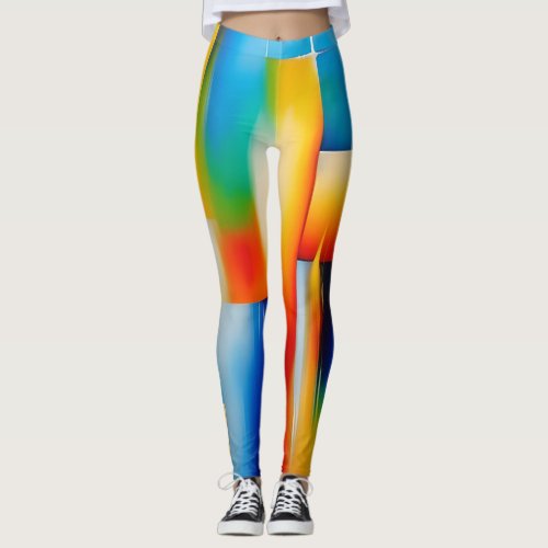 Colorful Abstract All_Over_Print Leggings