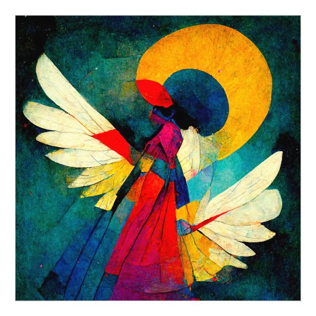 Colorful Abstract Angel  Photo Print (Front)