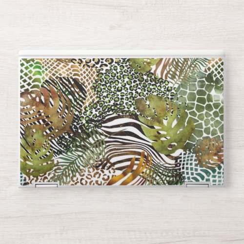Colorful abstract animal jungle HP laptop skin