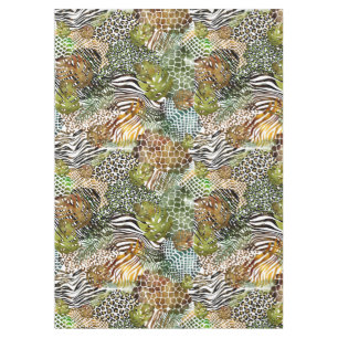 Colorful abstract animal jungle tablecloth