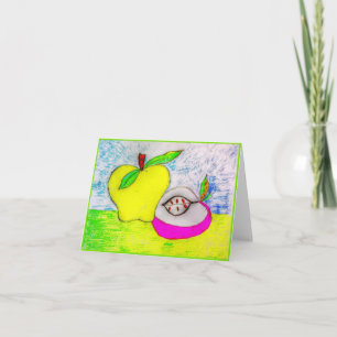 Colorful Abstract Apples Note Card