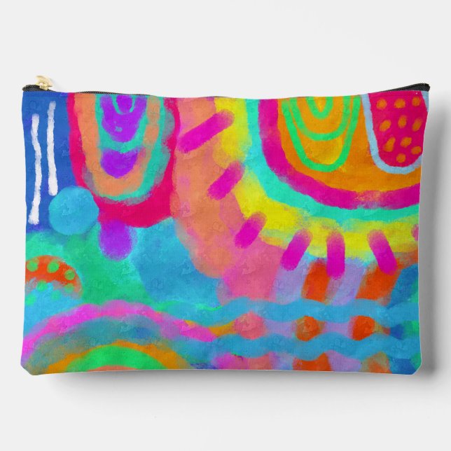 Colorful Abstract Art Accessory Pouch (Front)