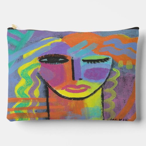 Colorful Abstract Art Accessory Pouch