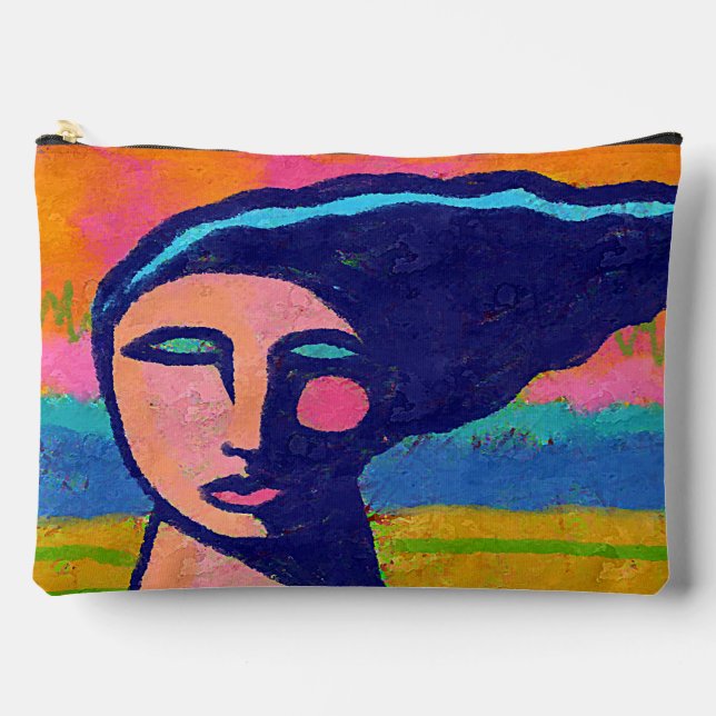 Colorful Abstract Art Accessory Pouch (Front)