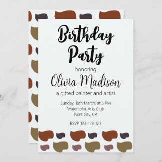 Colorful Abstract Art Artist Birthday Party