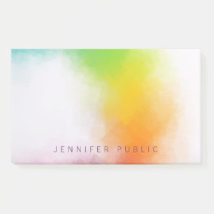 Colorful Abstract Art Blue Purple Green Red Orange Post-it Notes